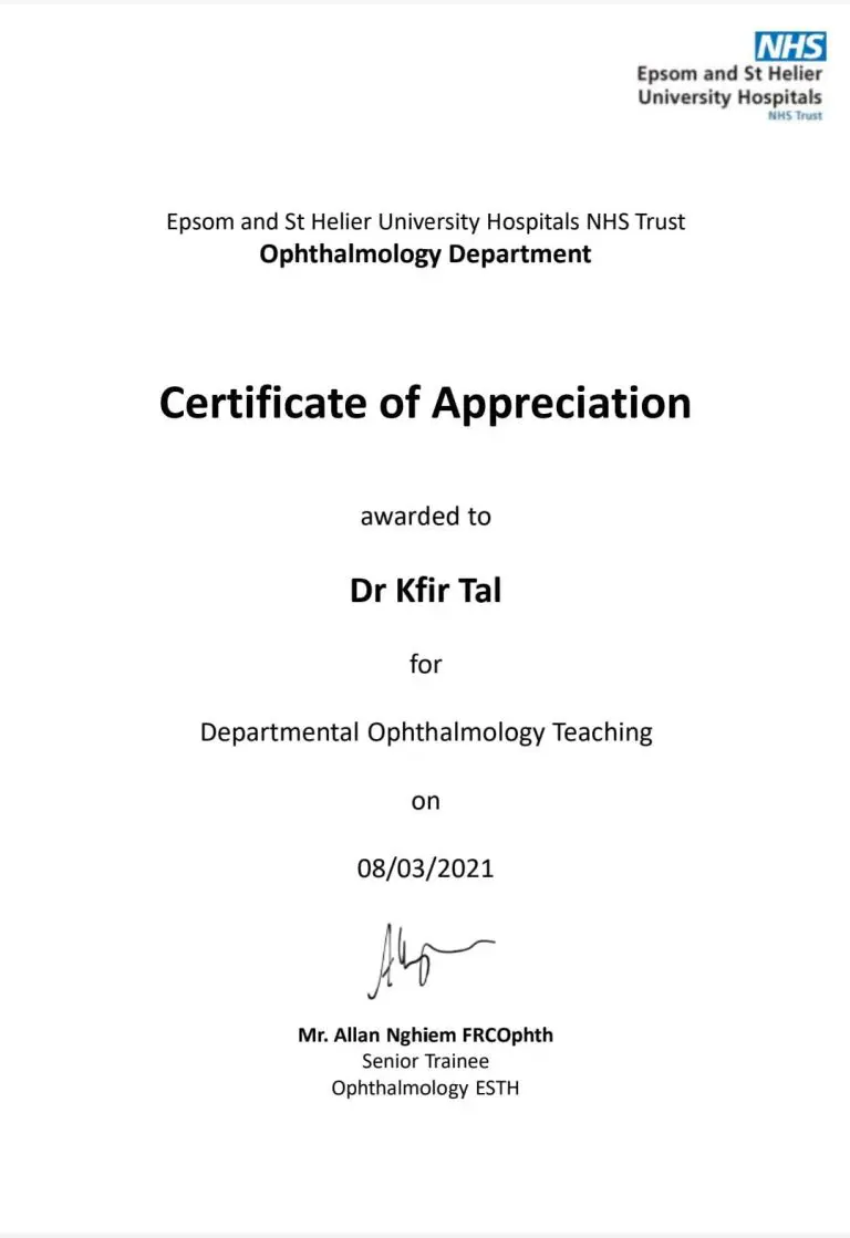 3 - Certificate of Appreciation ESH